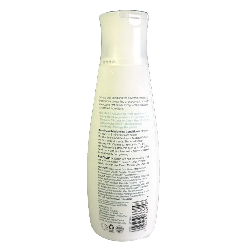 Live Clean Mineral Clay Rebalancing Conditioner 97% Plant Derived‎ 12oz